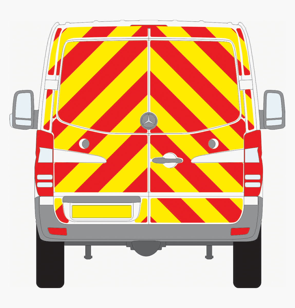 Mercedes Sprinter MK2 2006-2018 2-Door Van Wind Deflectors – Edgevisors 2pc Slim-line Tinted Set